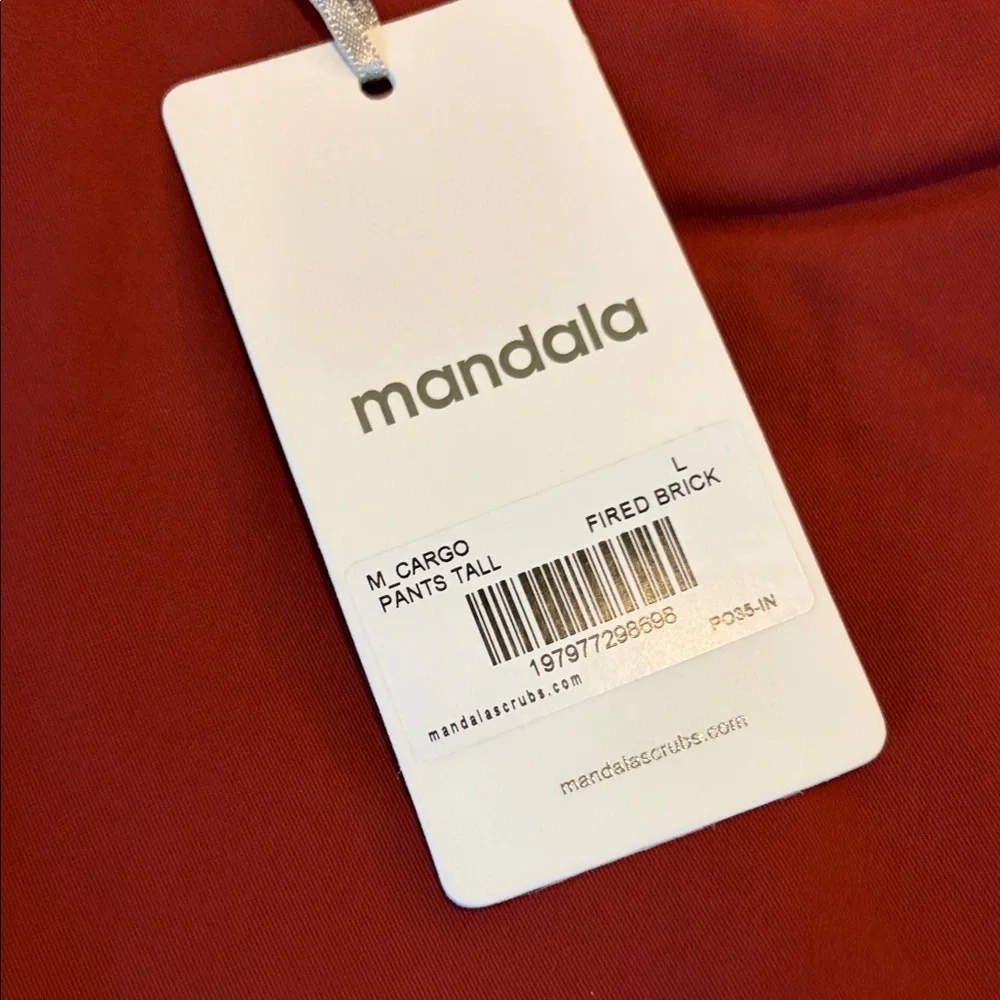 Mandala Men’s Cargo Pants in Rust Red